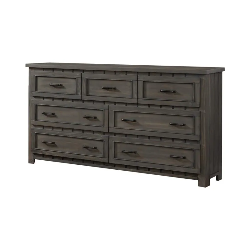 Napoleon Rustic Gun Smoke Seven-Drawer Dresser