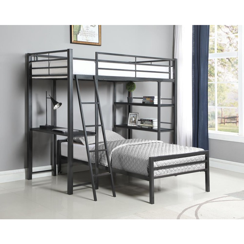 Twin Workstation Loft Bed 400961T by Coaster Furniture at MillerHome