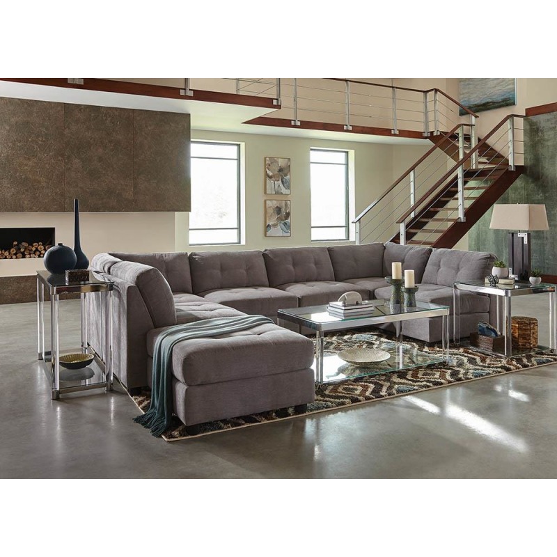 Claude Grey Armless Chair 551004 By Coaster Furniture At Tomlinson Claude Grey Armless Chair 551004 By, Coaster Quinn Transitional Modular Leather Sectional Sofa In White