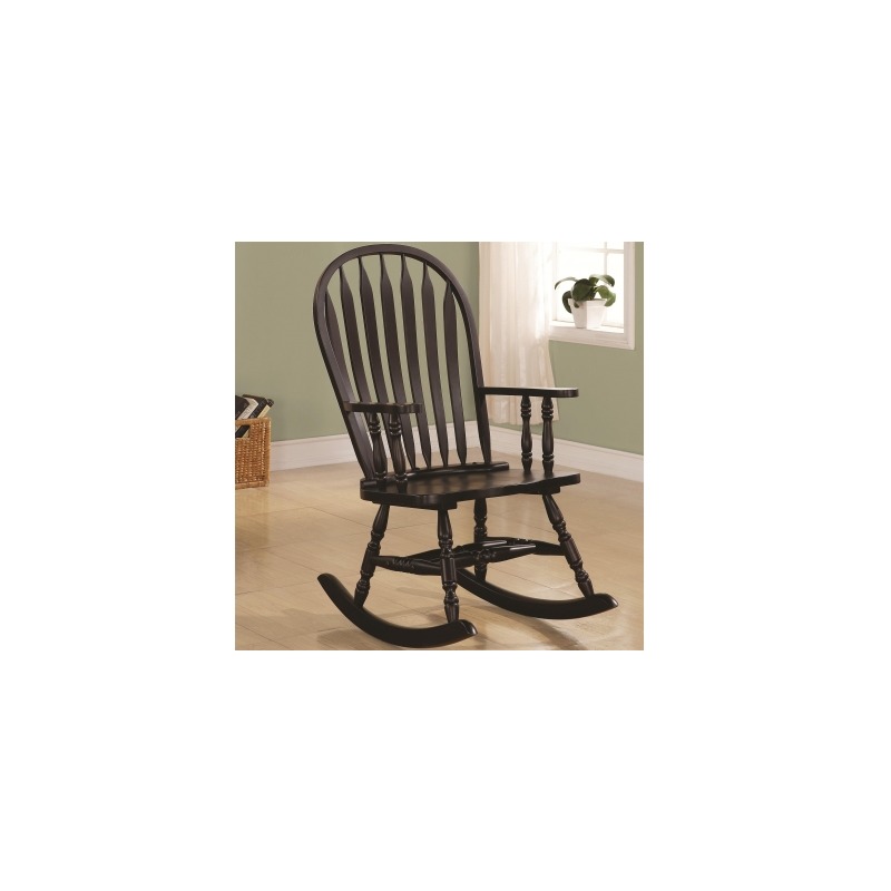 Rockers Transitional Rocking Chair in Black Finish