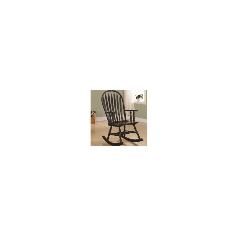 Rockers Transitional Rocking Chair in Black Finish