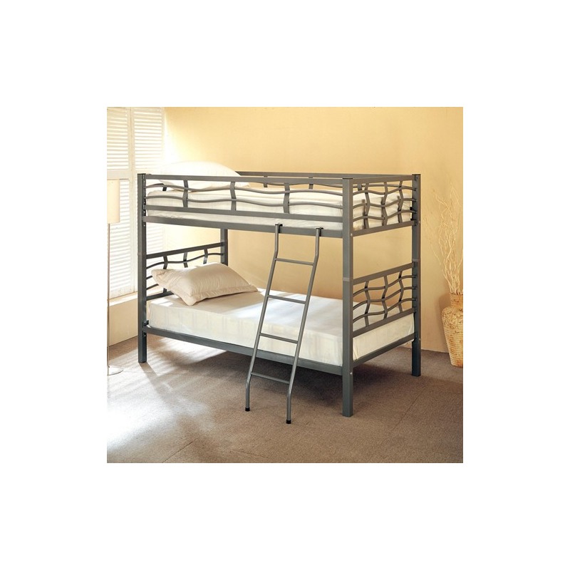 Fairfax Over Bunk Bed Ladder Light Gunmetal Twin 7395 by Coaster