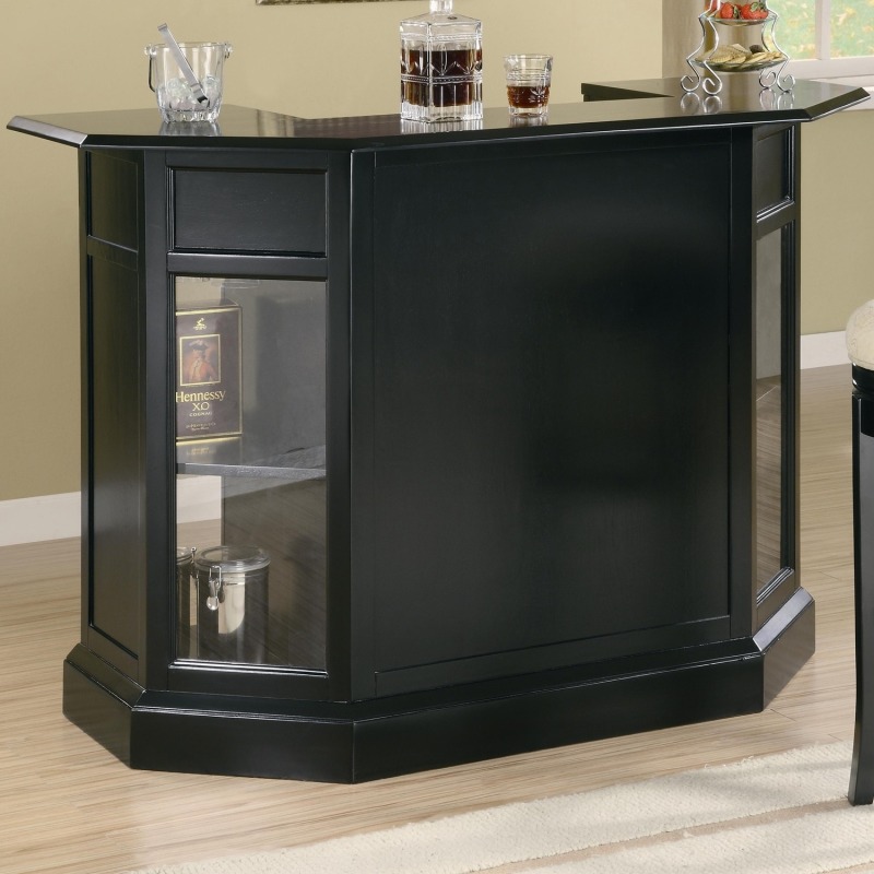 Inwood Contemporary Bar with Wine Rack and Stemware Storage