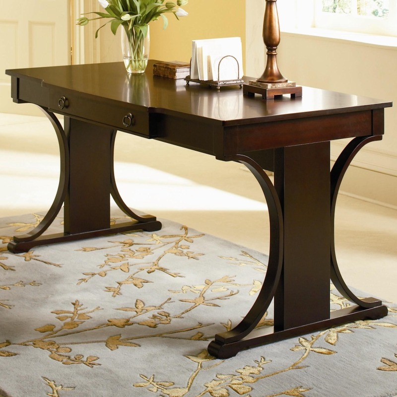 Cresta Transitional Table Desk with Keyboard Drawer