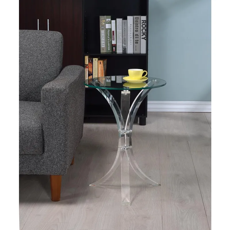 Contemporary Clear Accent Table
