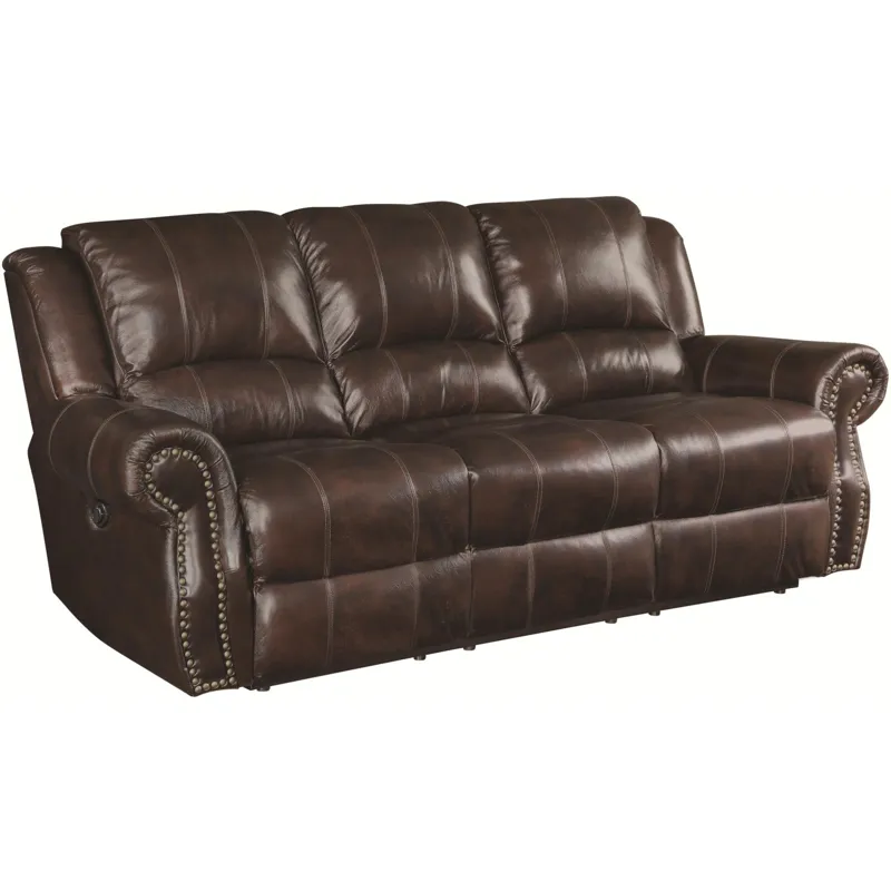 Sir Rawlinson Traditional Reclining Sofa with Nailhead Studs