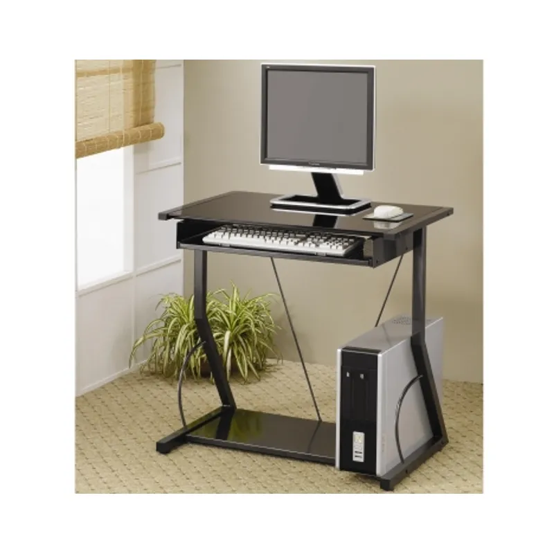 Desks Contemporary Computer Desk with Keyboard Tray