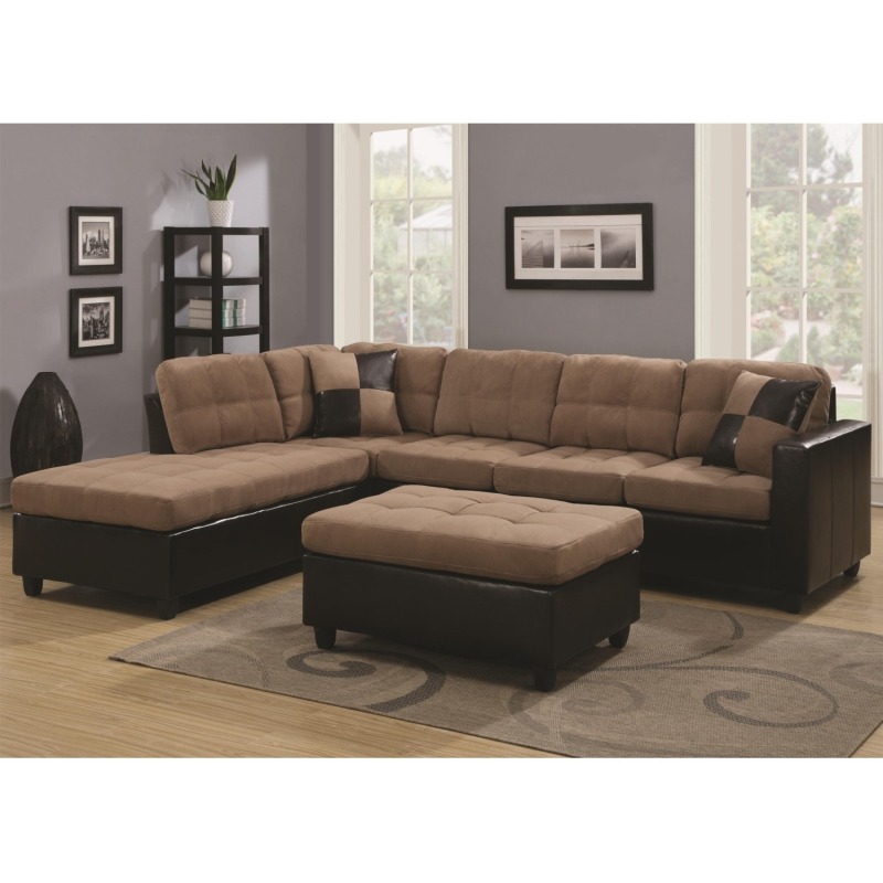 Mallory Reversible Sectional with Casual and Contemporary Style