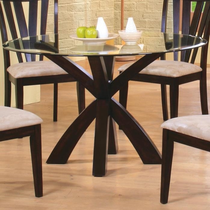 Shoemaker Crossing Pedestal Table Base With Round Beveled Glass Top By Coaster Furniture Nis305819636 Millerhome Mattress Shoemaker Crossing Pedestal Table Base, Dining Room Table Base For Round Glass Top