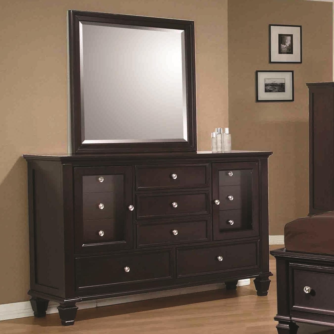 Sandy Beach Classic 11 Drawer Dresser and Vertical Dresser Mirror by Coaster Furniture 201993
