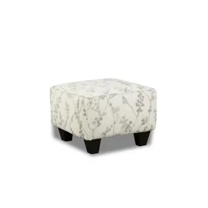 Celadon-Raffia Ottoman
