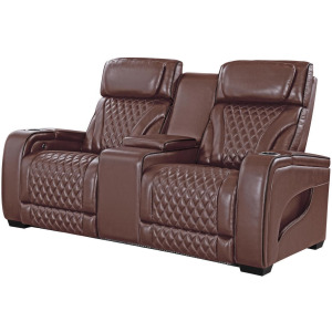 Como Motion Console Loveseat w/Massage, Power Headrest, & Light