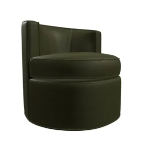 Leather Swivel Chair - Wendover 16