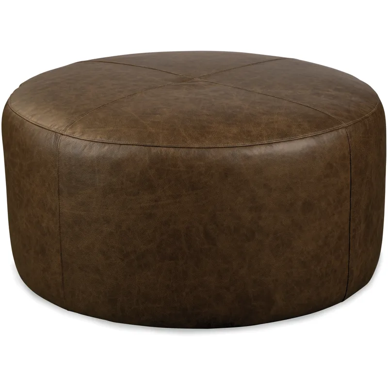 CM Leather Cocktail Ottoman
