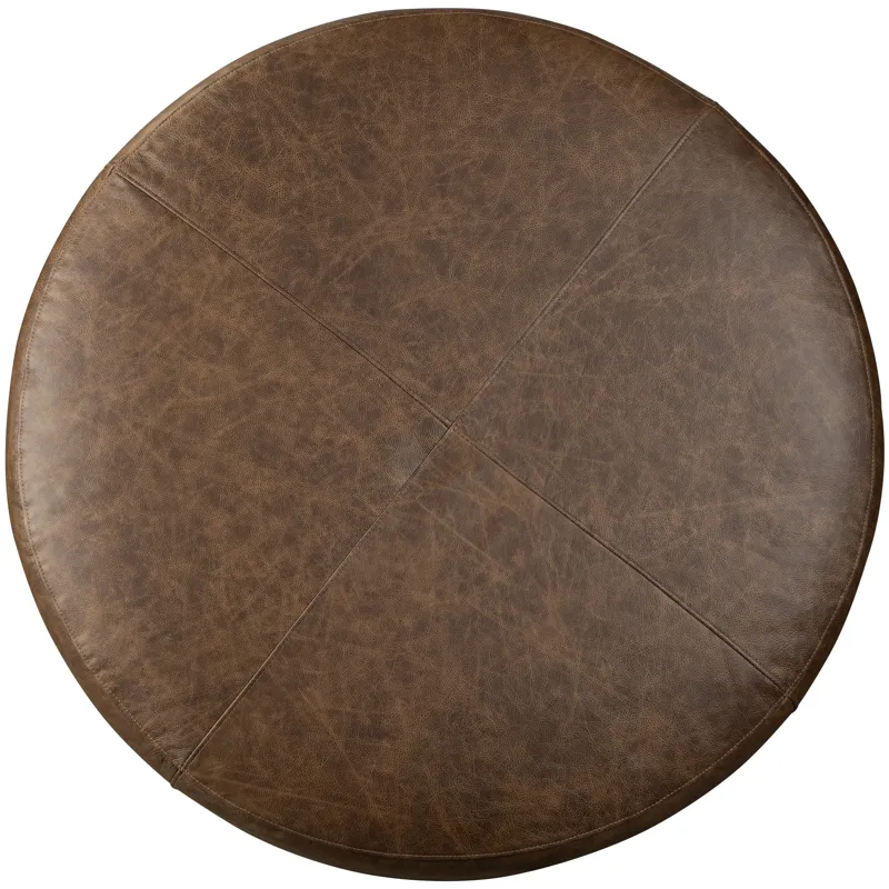 CM Leather Cocktail Ottoman