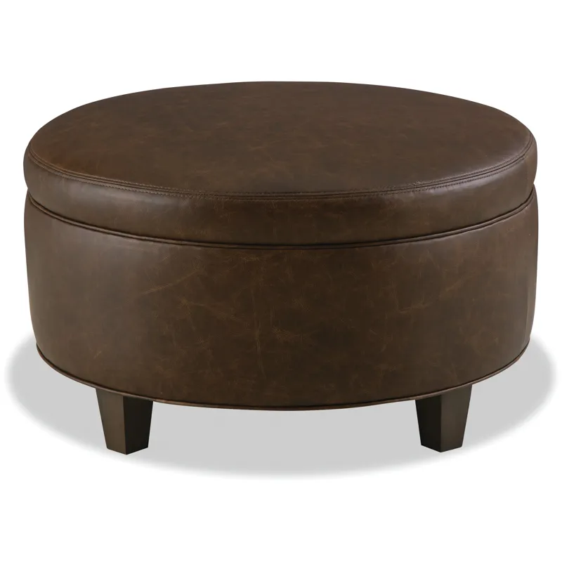 CM Leather Cocktail Ottoman