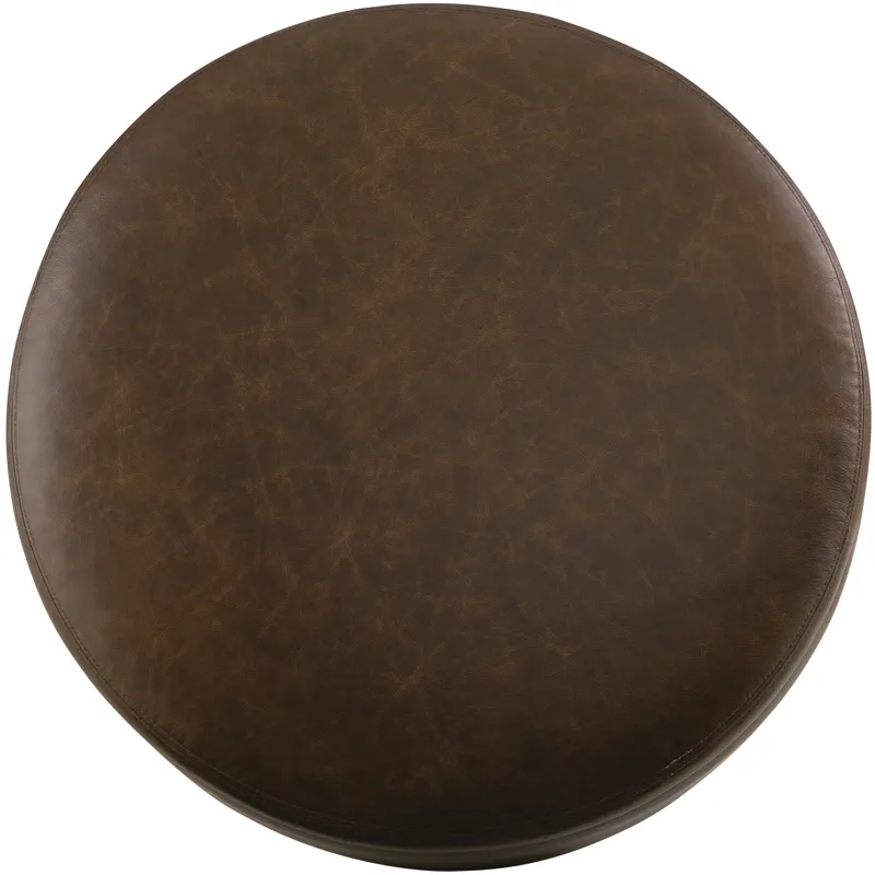 CM Leather Cocktail Ottoman