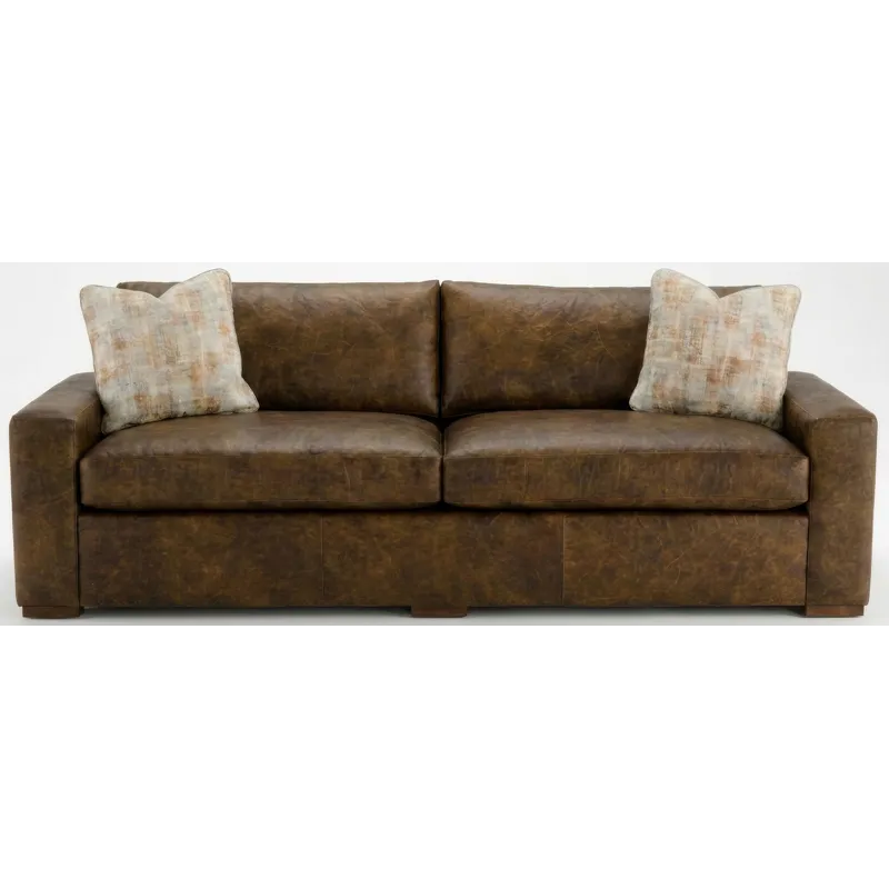 CM Leather 2 Over 2 Sofa