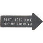 MDF Arrow Shaped "Don't Look Back" Wall Dcor