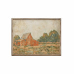 Wood Framed Wall Décor with Barn