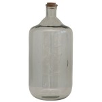Recycled Glass Bottle with Cork & Embossed