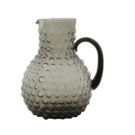 Glass Hobnail Pitcher - Smoke