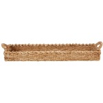 Decorative Hand-Woven Seagrass Tray w/ Handles
