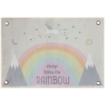 Canvas Wall Decor w/ Rainbow & Grommets