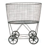 Reproduction of Vintage Laundry Basket On Wheels