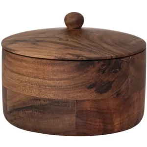 Acacia Wood Container with Lid