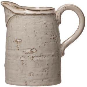 Stoneware Pitcher with Glaze
