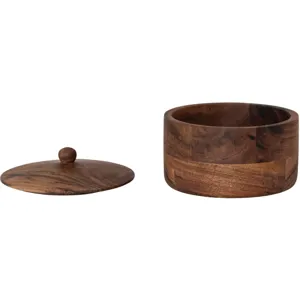 Acacia Wood Container with Lid