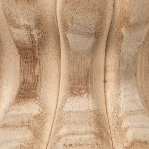 Decorative Carved Paulownia Wood Vase, Natural