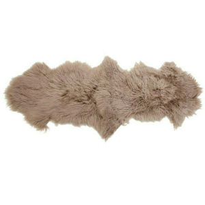 Tibetan Lamb Fur Rug, Nude Color