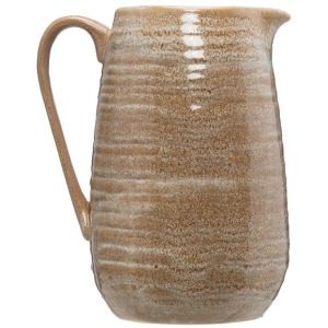 Stoneware Pitcher, Reactive Glaze - Putty