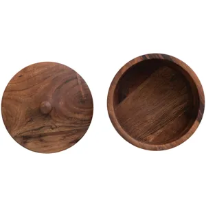 Acacia Wood Container with Lid