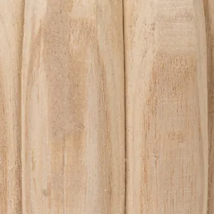 Decorative Carved Paulownia Wood Vase, Natural