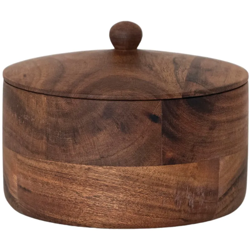Acacia Wood Container with Lid
