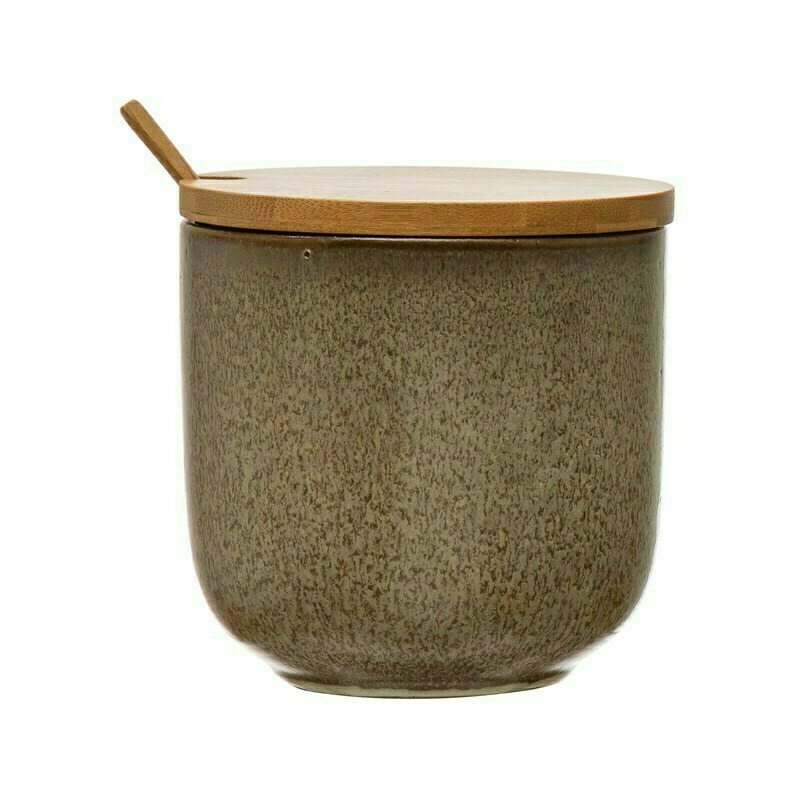 Creative Co-Op Stoneware Jar