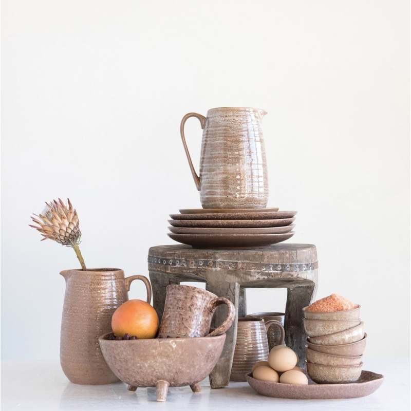 Creative Co-Op Stoneware Pitcher - Thumbnail 2
