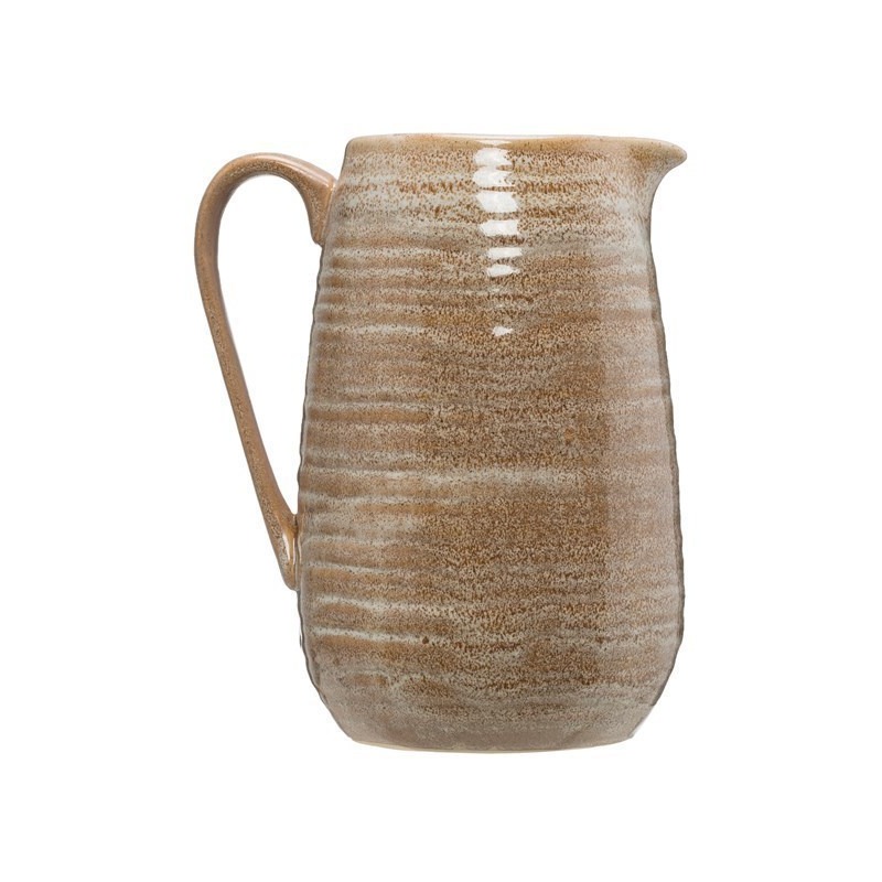 Stoneware Pitcher, Reactive Glaze