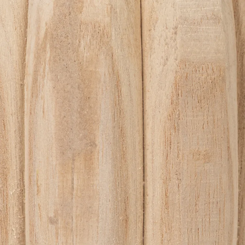 Decorative Carved Paulownia Wood Vase, Natural