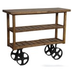 Bengal Manor Mango Wood Industrial Cart