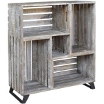 Bengal Manor Mango Wood Reclaimed Crates Bookcase
