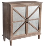 Newhart Rustic Wood and Galvanized Metal 2 Door Cabinet