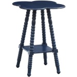 Bar Harbor Indigo Clover Shaped Accent Table