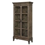 Wyndham 2 Door Wood & Veneer Glass Door Curio