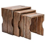 Bengal Manor Acacia Wood Set of Nested Tables