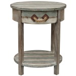 Nantucket 1 Drawer Weathered Wood Accent Table