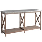 Newhart Rustic Wood and Galvanized Metal Console